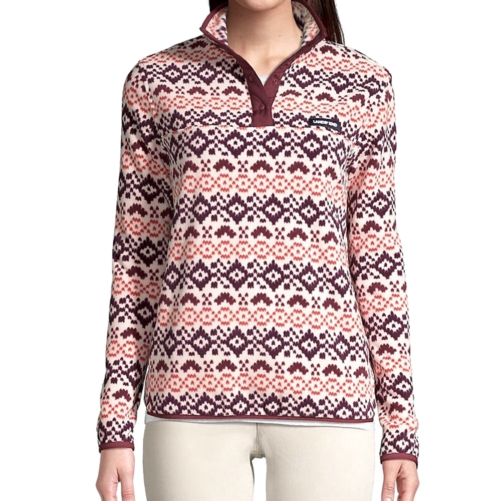🟦 1/2 Off New Lands’ End fleece pullover NWT